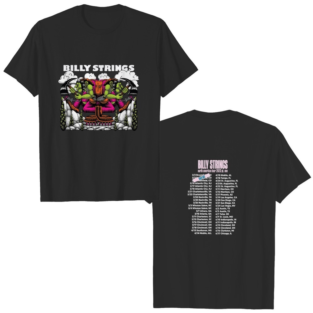 Billy Strings North American Tour 2023 Shirt Billy Strings Tour 2 Sided Shirt